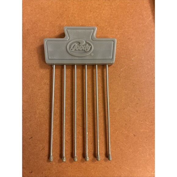 Vintage Goody Comfort Tip HAIR LIFT 80's Retro Stainless Hair Pick Gray + One - Picture 2 of 6